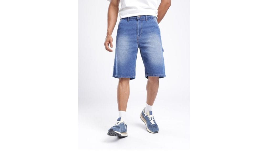Glitchez Men Heavy Fade Oversized Denim Jorts