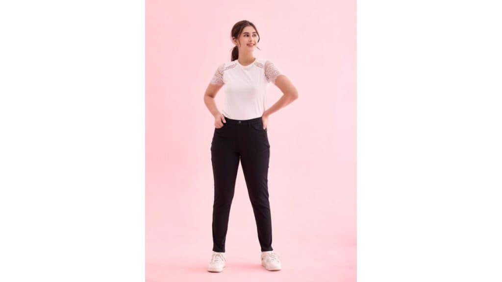 Go Colors Black Solid Super Stretch Jeggings