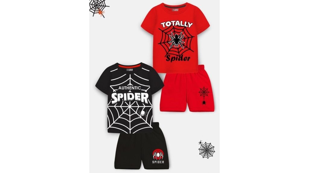 HERE&NOW Kids Pack Of 2 Printed T-shirt with Shorts