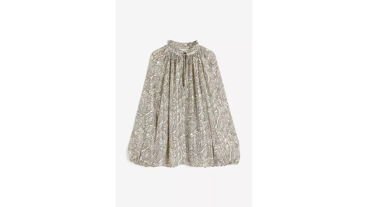 H&M Frill-trimmed crêpe blouse