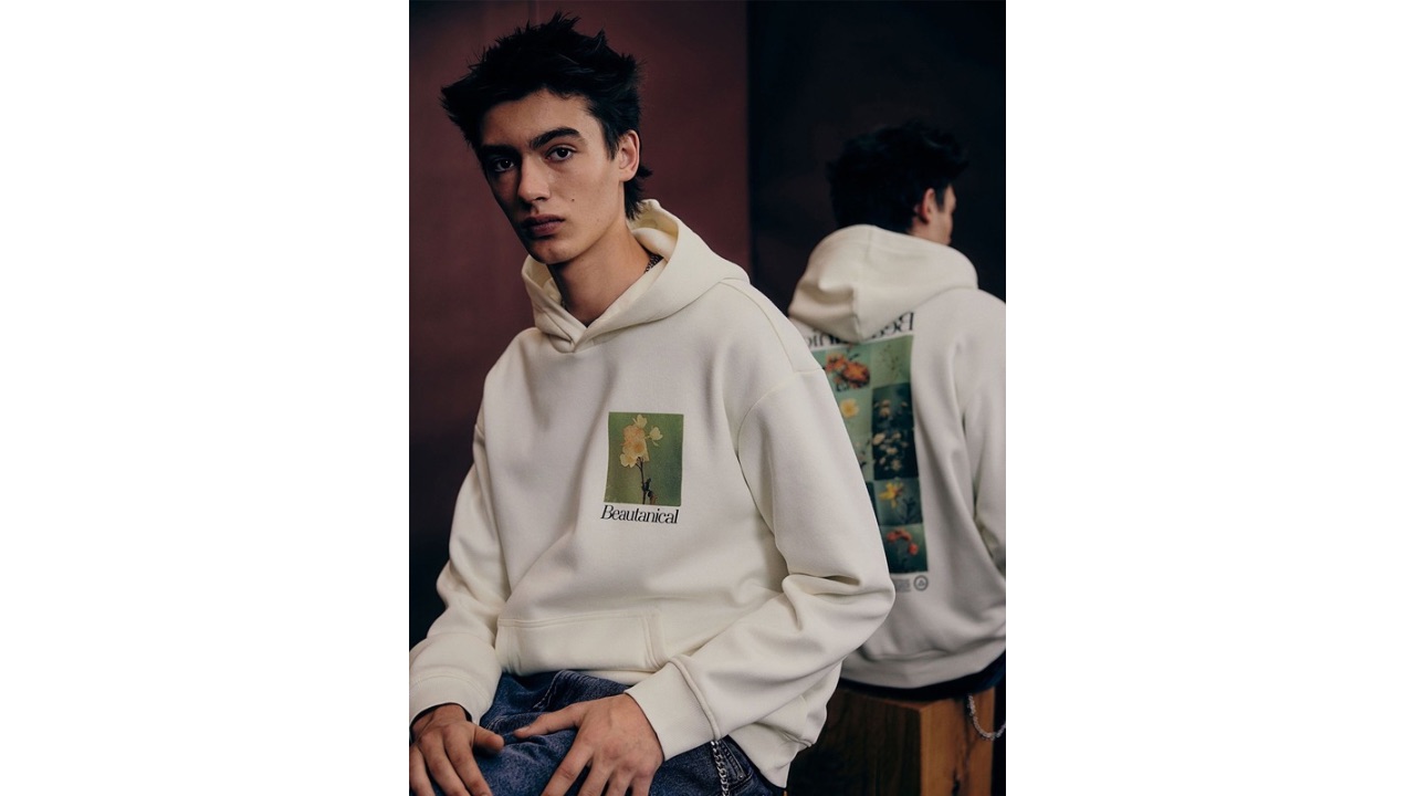 H&M Loose Fit Printed Hoodie