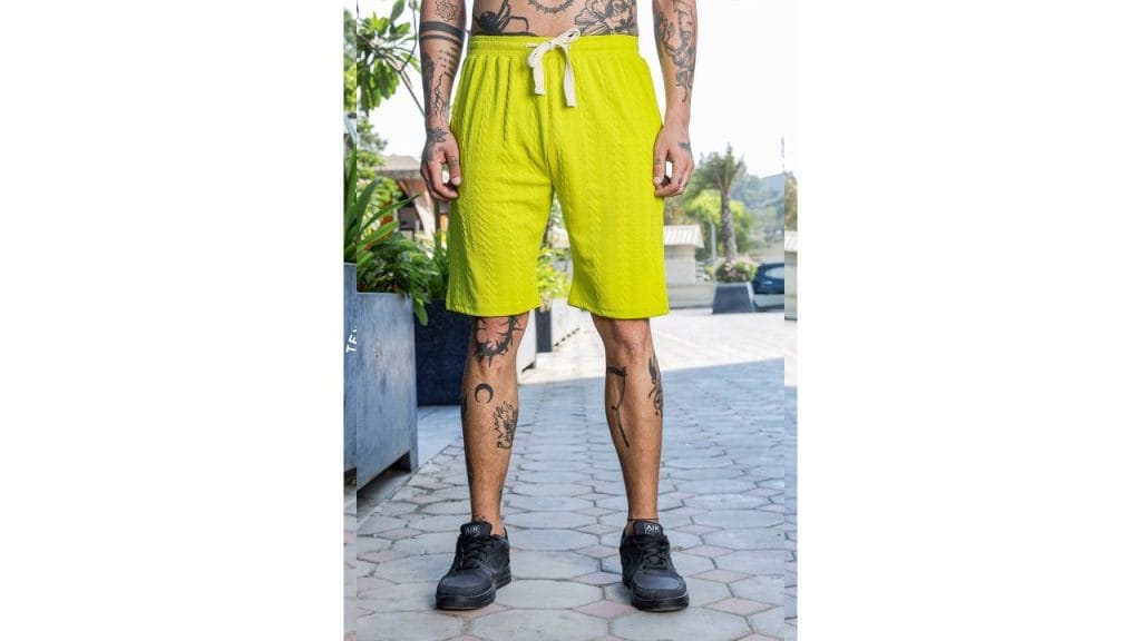 House of Koala Unisex Textured Relaxed-Fit Mid Rise Shorts