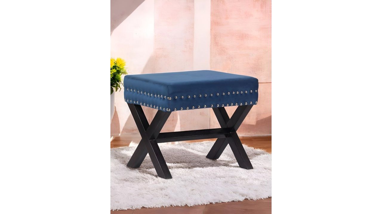 Ikiriya Rosslyn Sheesham Wood Accent Rectangle Ottoman