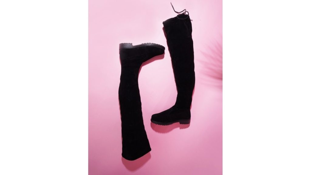 JM Looks Women High-Top Above Knee Length Suede Platform Heel Regular Boots