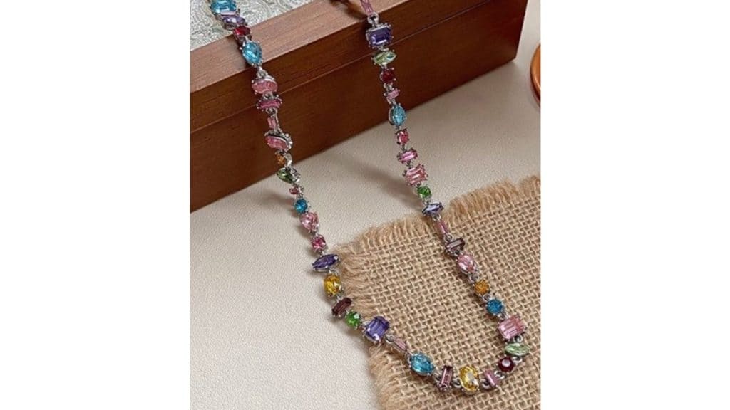 Just Lil Things Artificial Stones Studded Necklace