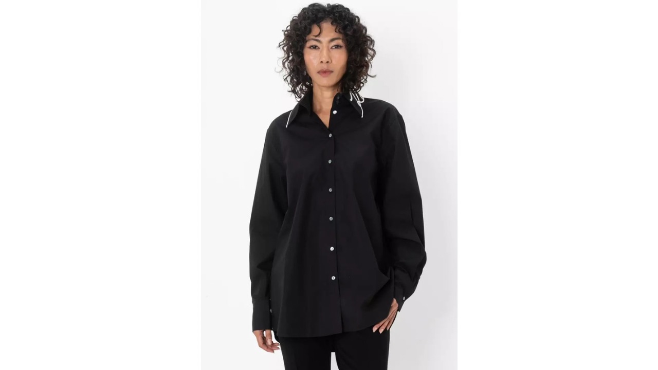 KARL LAGERFELD Signature Collar Poplin Shirt