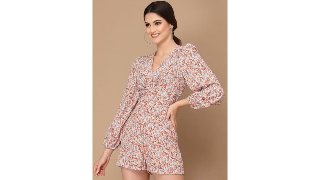 KASSUALLY Multicoloured Printed Playsuit