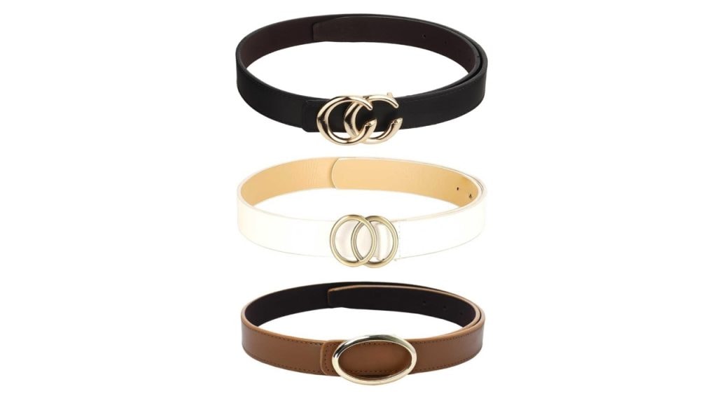 Kastner Pack of 3 Women Brown & Black Solid Belt