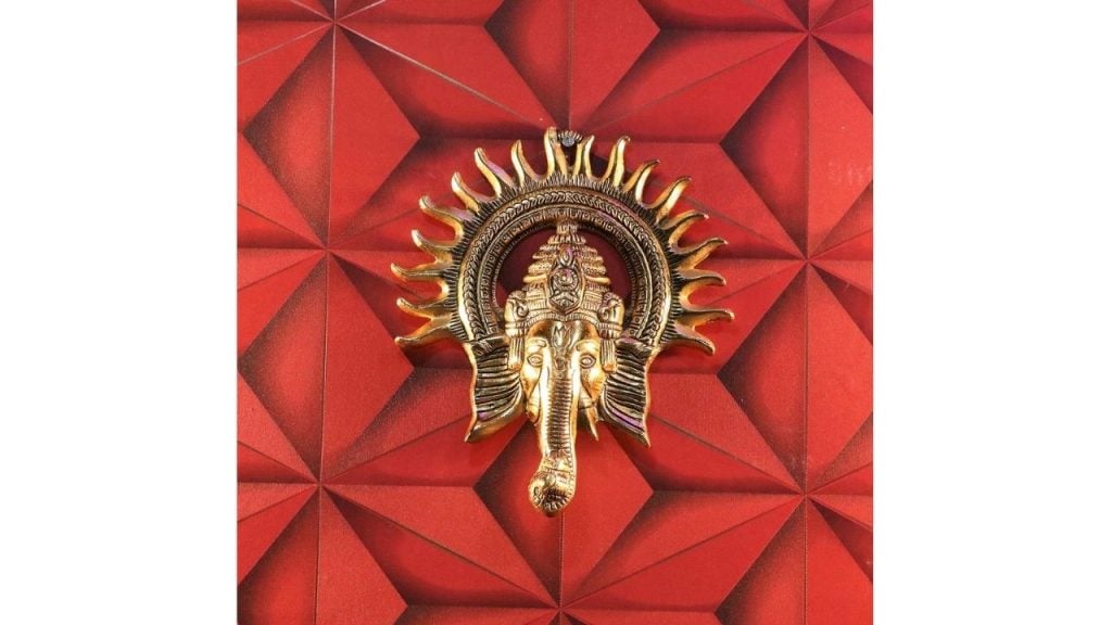 KridayKraft Metal Ganesha Wall Hanging