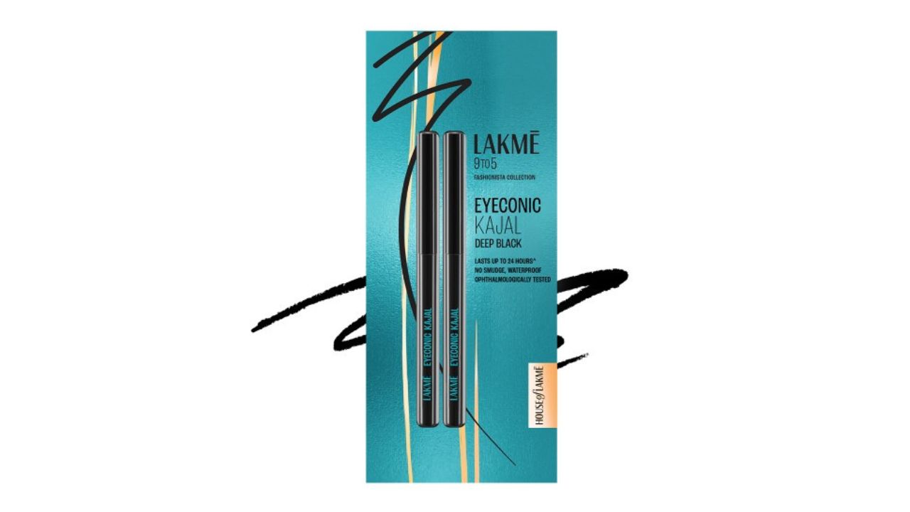 Lakme 9 to 5 Set of 2 Eyeconic Kajal, Lasts upto 24hrs - Deep Black, 0.35g Each