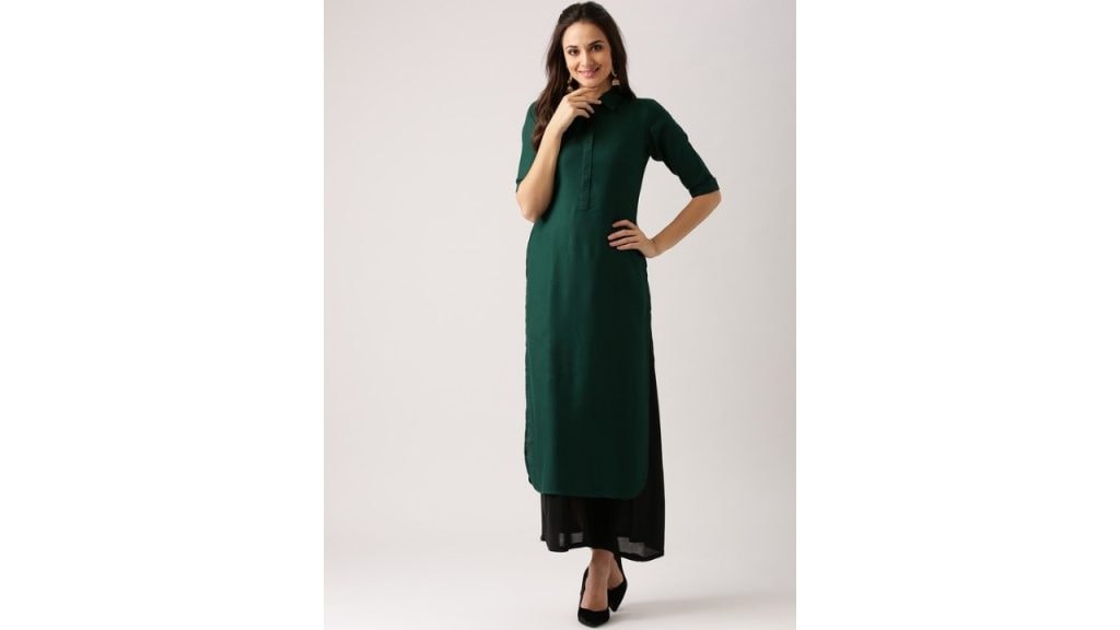 Libas Women Green Kurta
