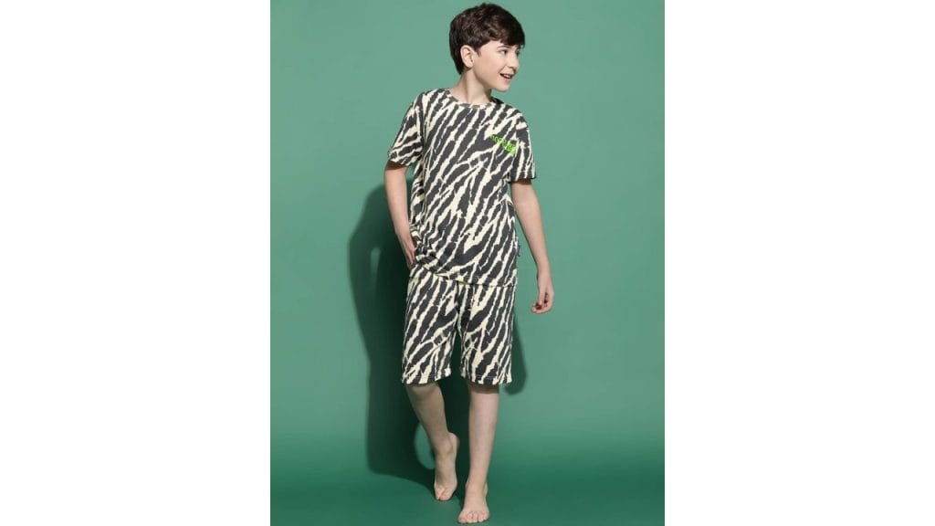 Lil Tomatoes Boys Abstract Printed Night suit