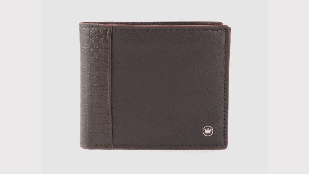Louis Philippe Men Coffee Brown Solid Leather Two Fold Wallet
