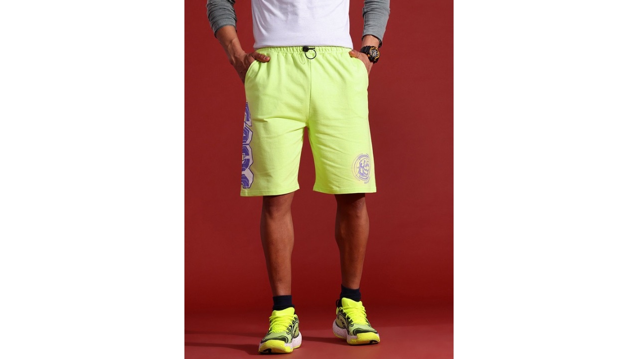 MARVEL STREET Cyber Punk Men Cotton Printed Detail Shorts