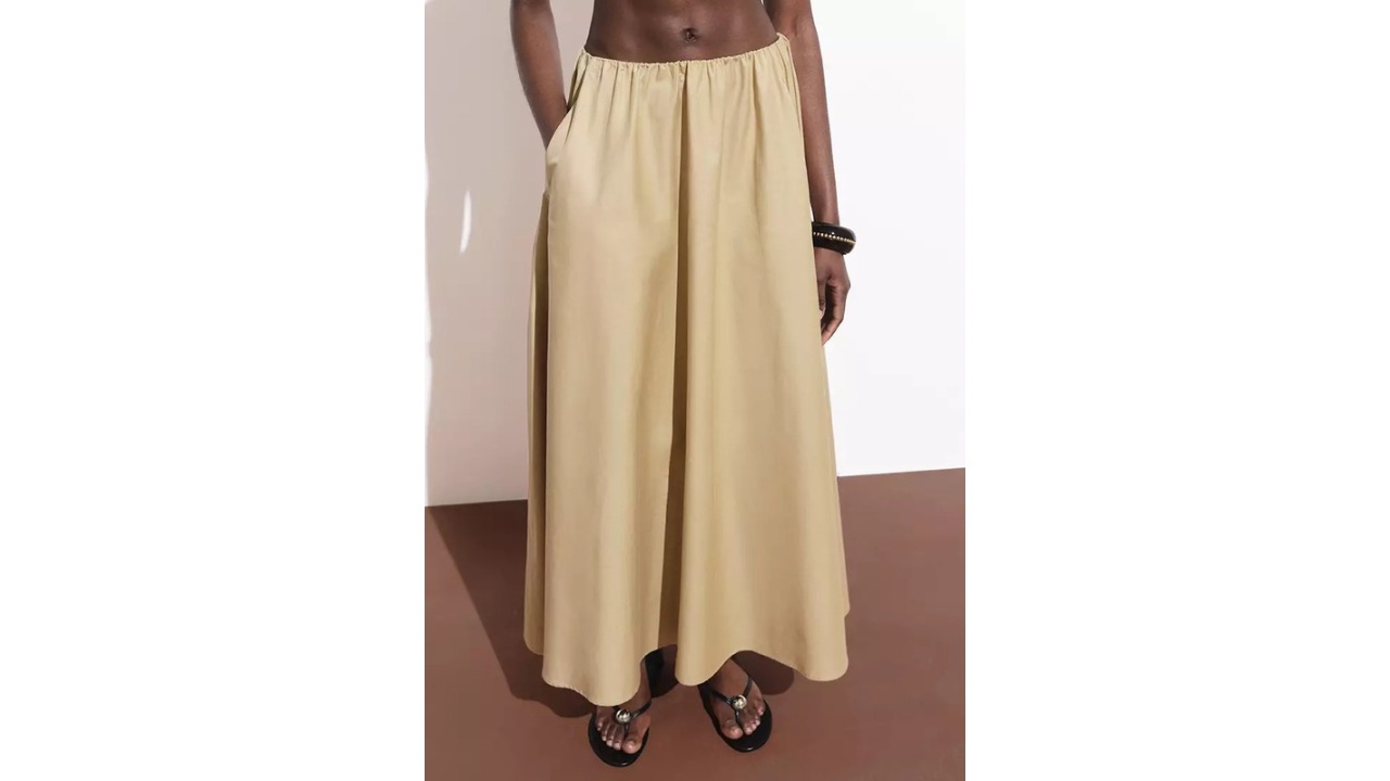 Mango Flared Cotton Skirt