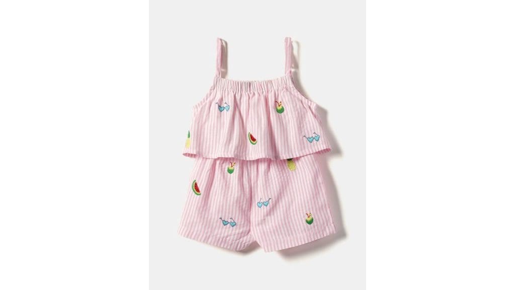 Nauti Nati Girls Embroidered Playsuit