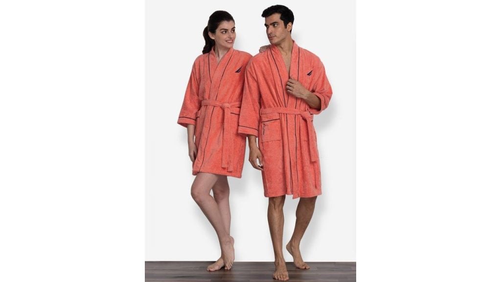 Nautica Pack Of 2 Coral Solid Bath Robe