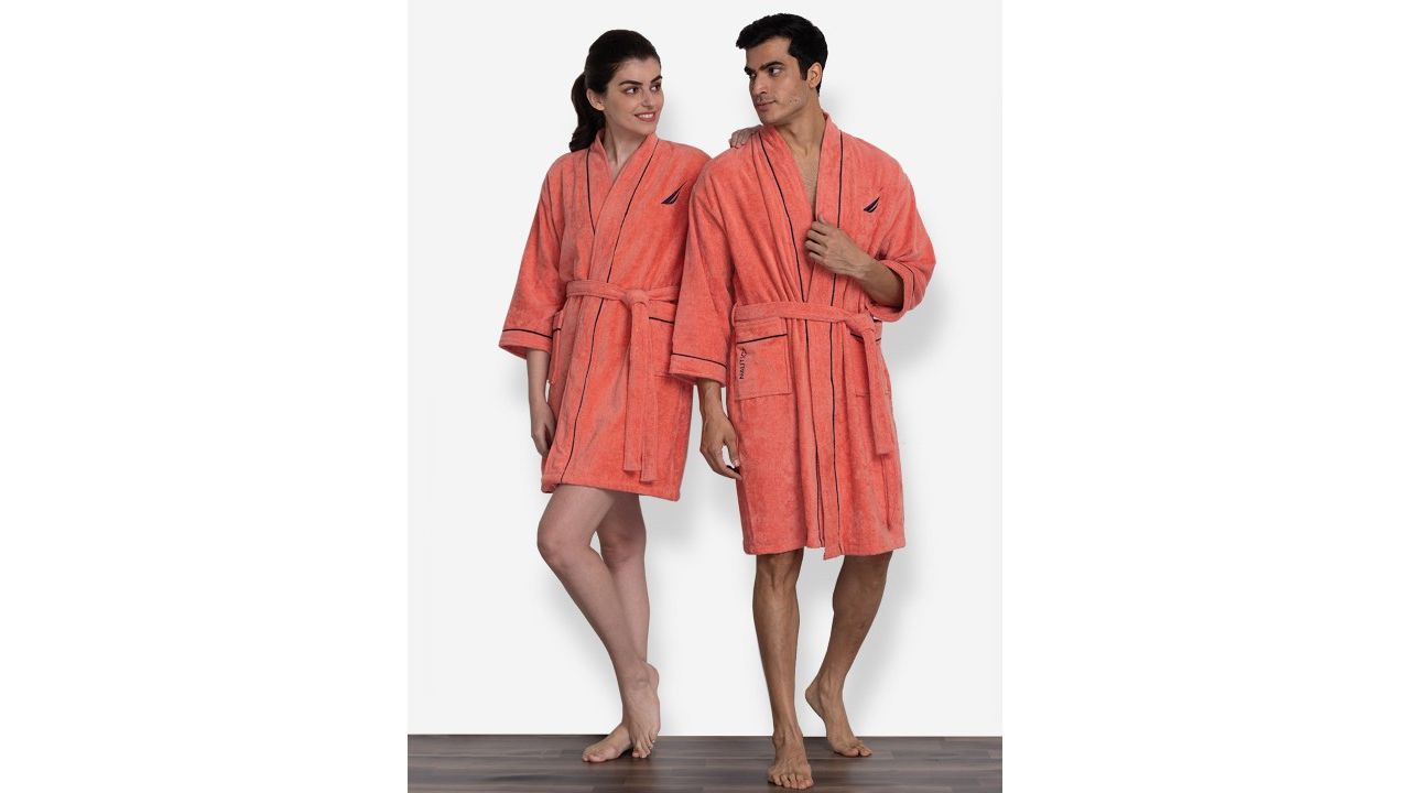 Nautica Pack Of 2 Coral Solid Bath Robe