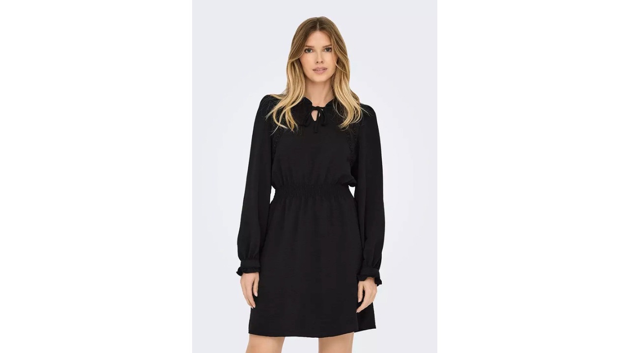 ONLY Mette Long Sleeve Lace Tape Dress