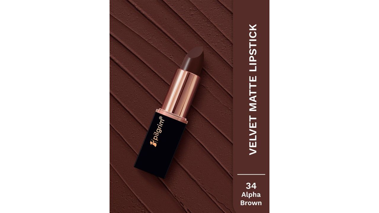 Pilgrim Matte Bullet Intense Colour Transferproof & Smudgeproof Lipstick - Alpha Brown 34