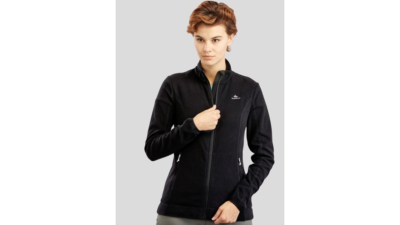 Quechua By Decathlon Women Full-Zip Fleece Sweater Jacket
