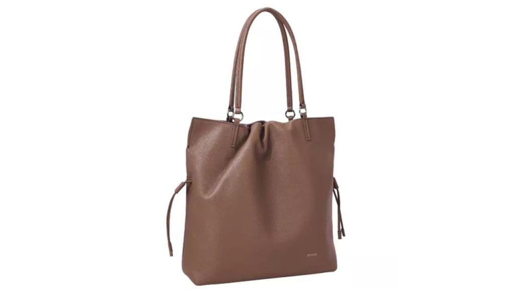 RABEANCO GEORGIANA Ruched Shoulder Bag - Caramel