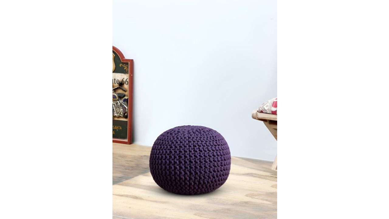 ROMEE Twisted Rope Design Pouffe