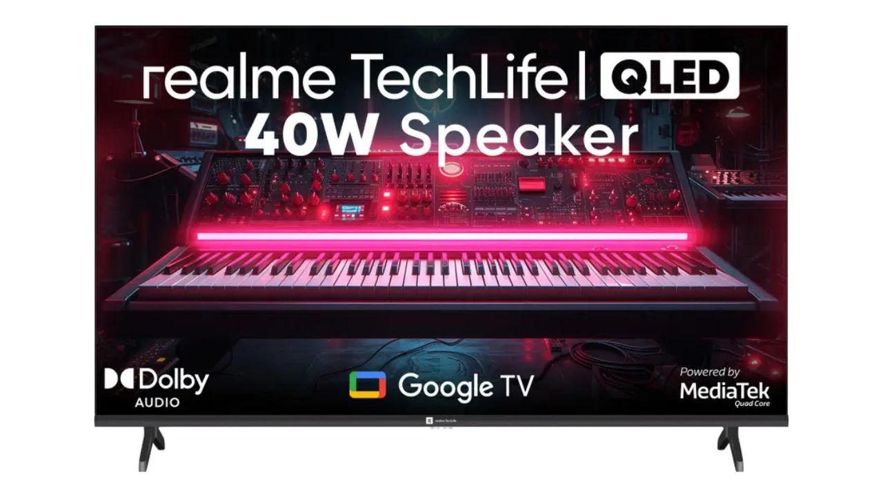 Realme TechLife CineSonic Q 80 cm (32 inch) QLED HD Ready Smart Google TV