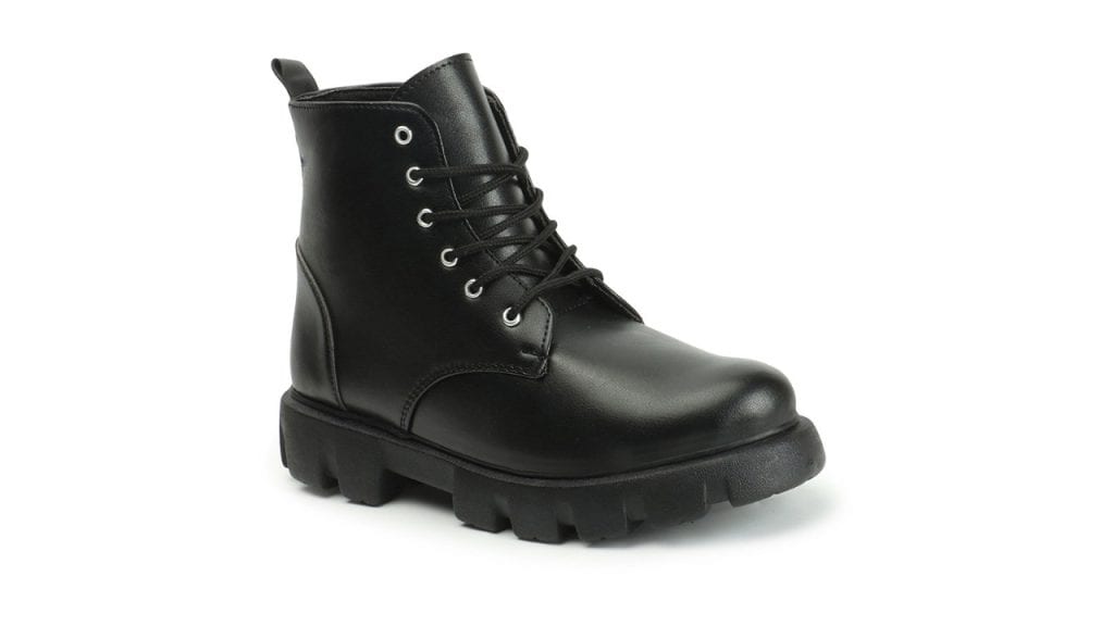 Roadster The Lifestyle Co.Women Black Mid Top Platform Heel Chunky Boots
