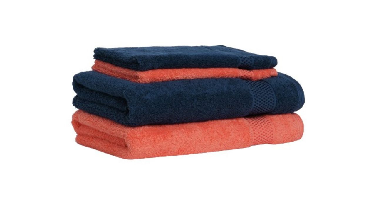 SPACES Red & Blue Cotton Towel Set