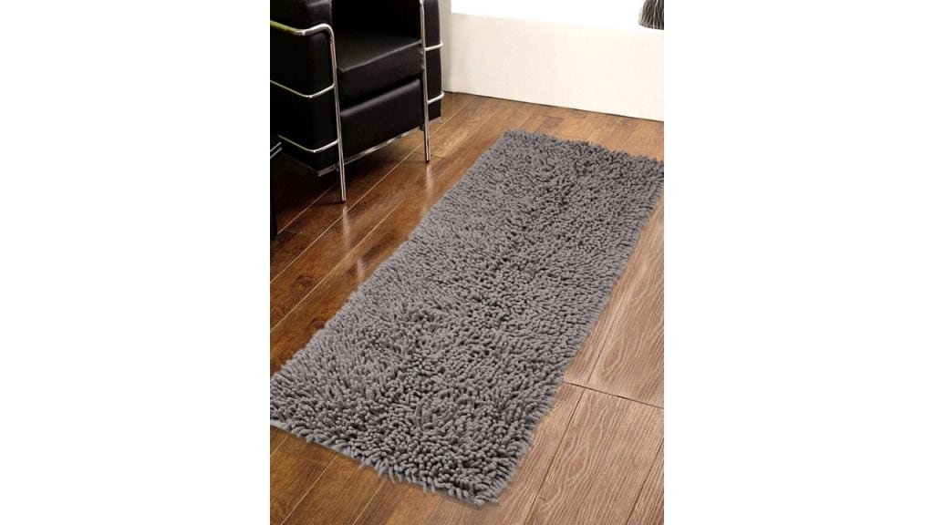 Saral Home Grey Solid Anti-Skid Runner