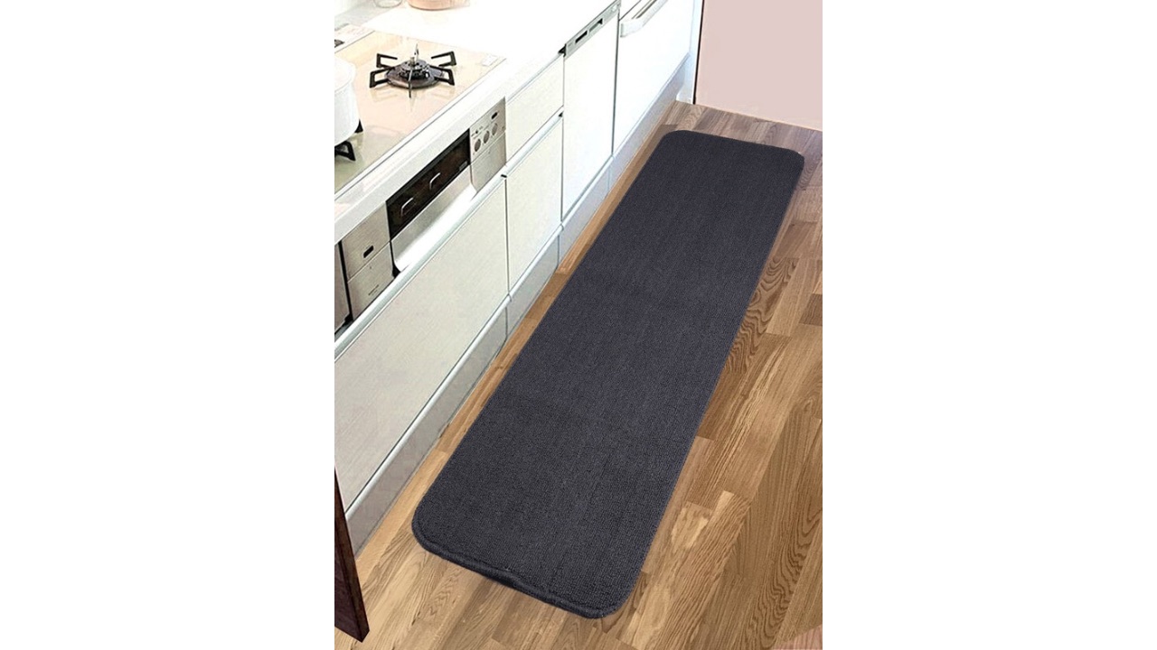 Saral Home Unisex Grey Solid Anti-Skid Floor Runner