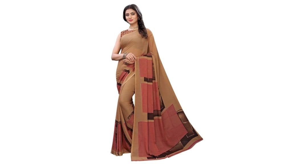 Satrani Women’s Printed Georgette Saree