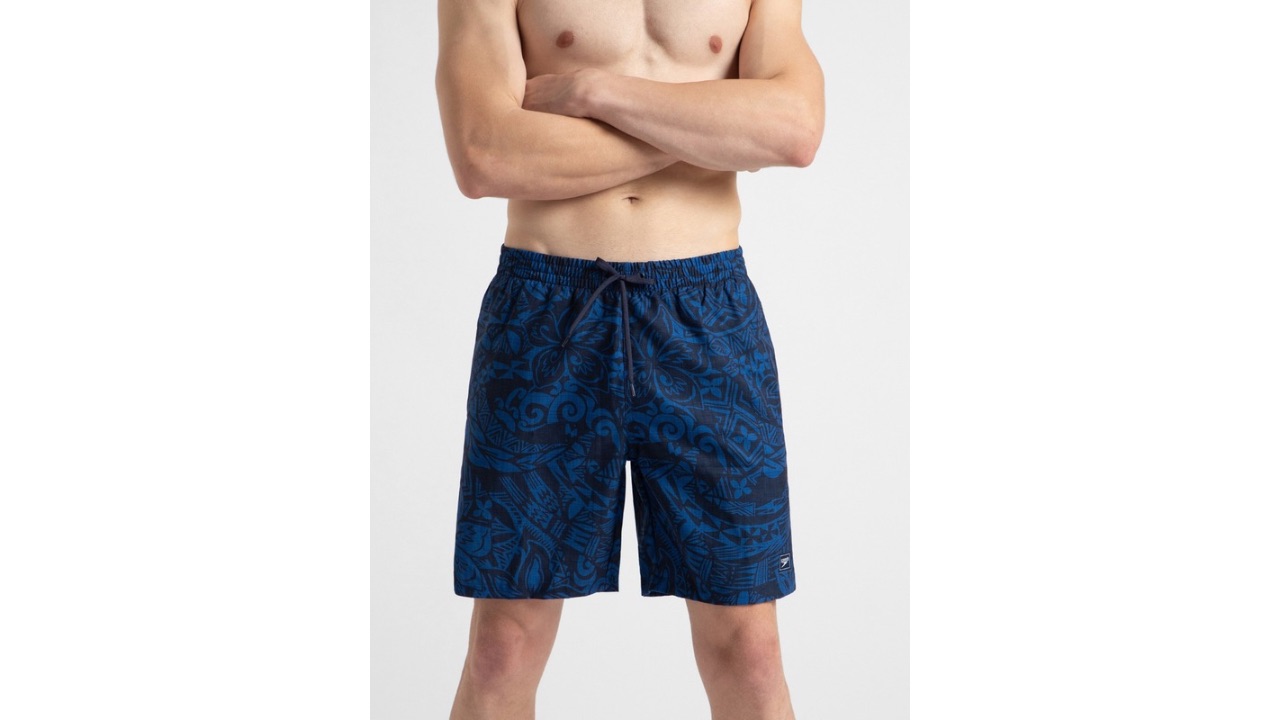 Speedo Men 4 Way Flex Essential Printed Water Repellent Watershorts With Side Pockets