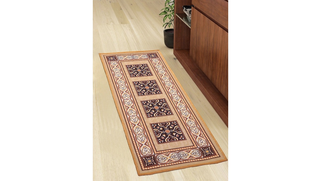 Status Multicoloured Printed Anti-Skid Taba Runner