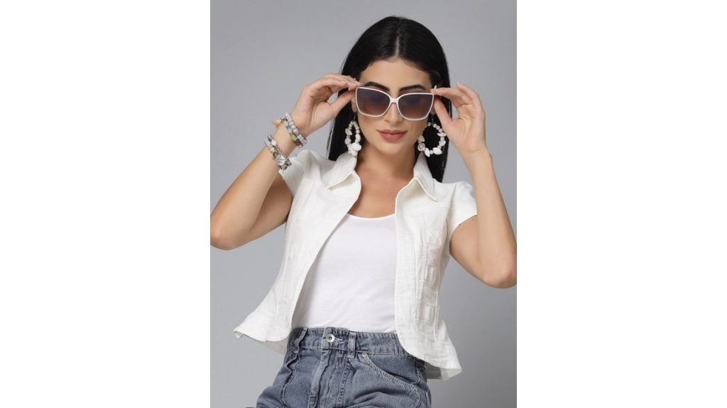 Style Quotient Women Crop Denim Shrug