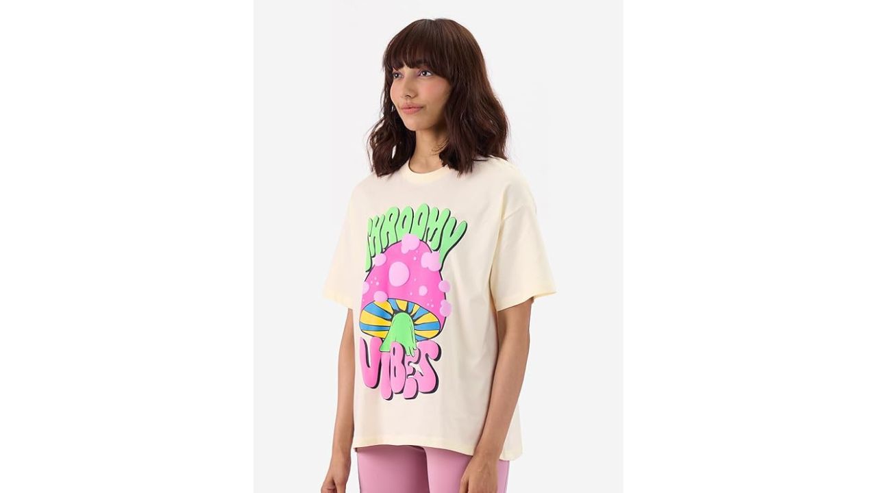 The Souled Store Shroomy Vibes Women’s Oversized T-Shirt
