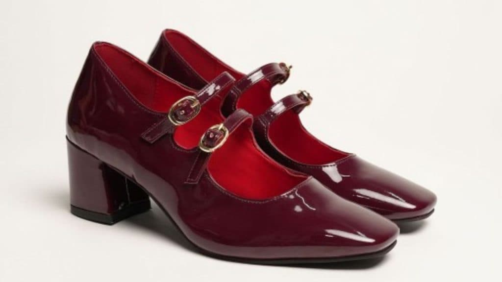 Theater Women Kelly High Noon Burgundy Mary Jane Heels