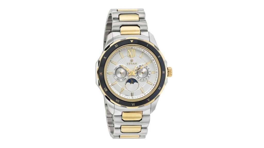 Titan Men White Dial Watch NH1688KM02