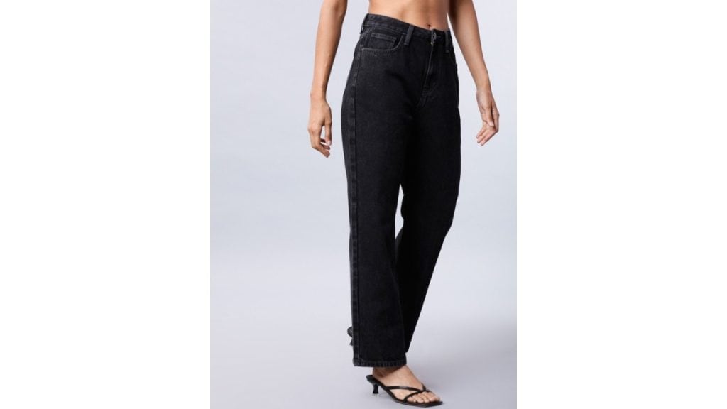 Tokyo Talkies Women Black Flared Mid-Rise Clean Look Jeans
