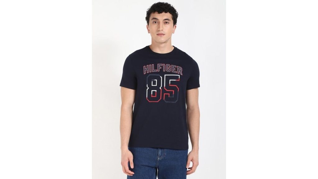 Tommy Hilfiger Men Typography Printed Applique T-shirt