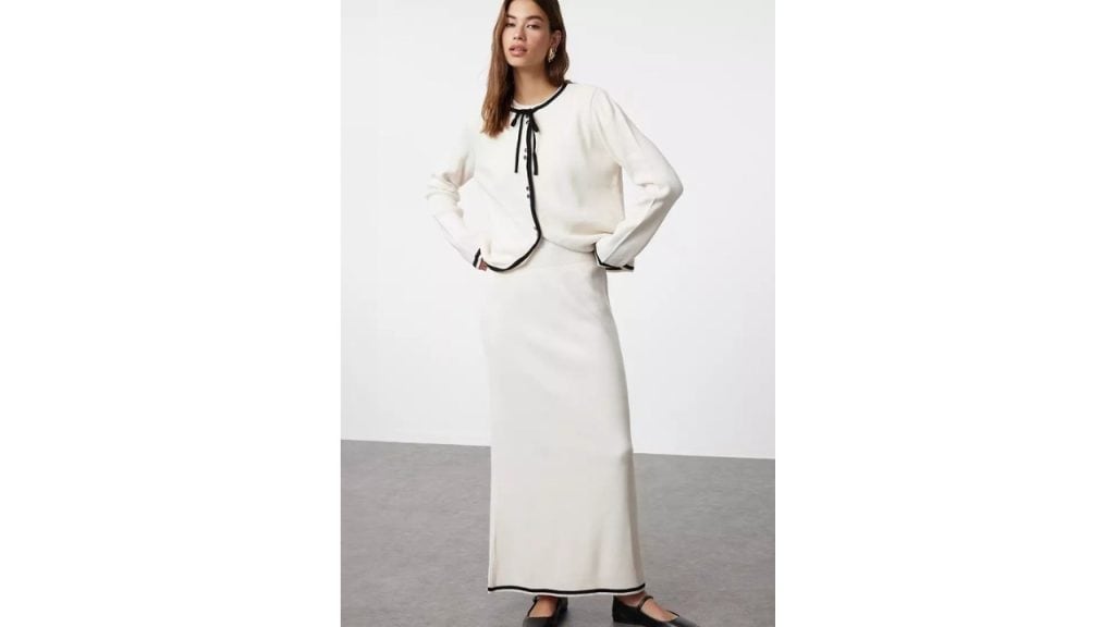Trendyol Ecru Top Bottom Set