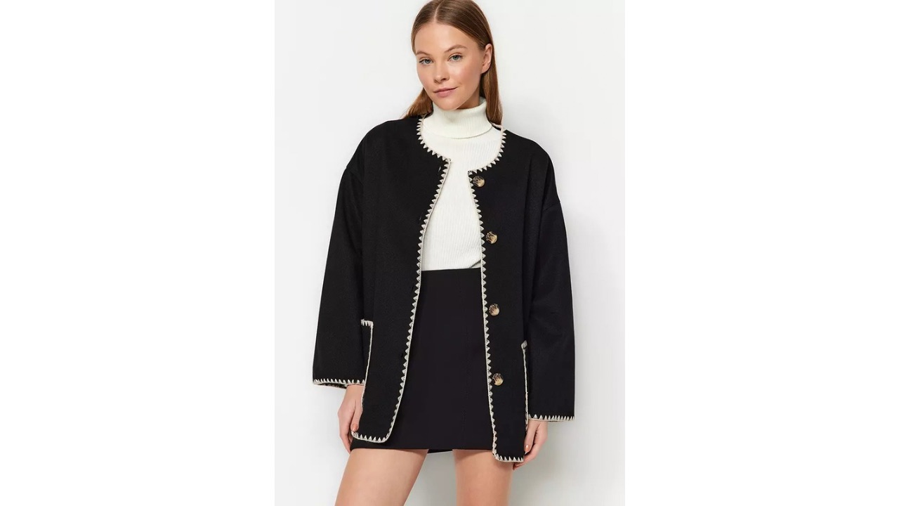 Trendyol Embroidery Detailed Coat