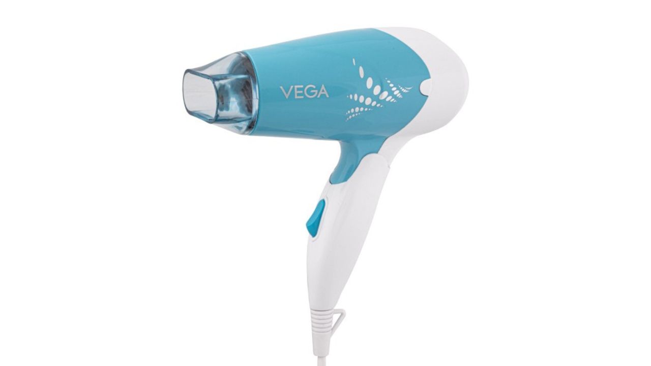 VEGA VHDH-29 Insta Glam Foldable 1000 Watts Hair Dryer - Blue & White