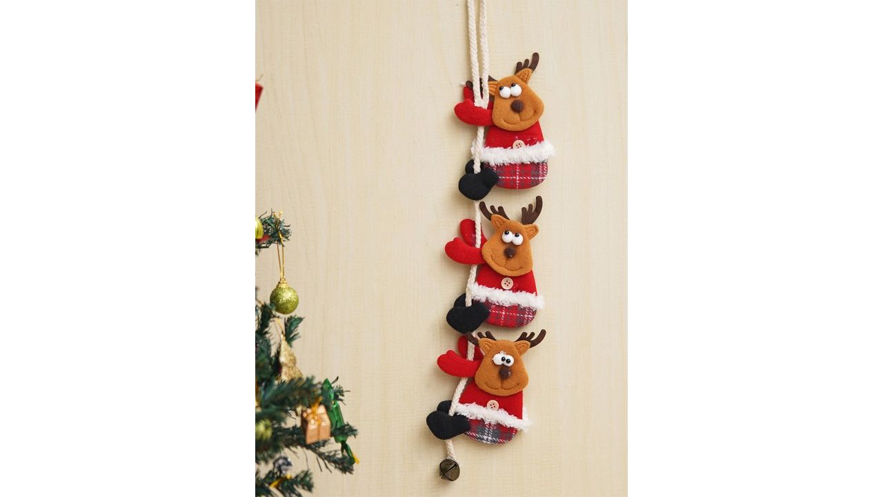 eCraftIndia Red Santa Claus Snowman Hanging Christmas Decor