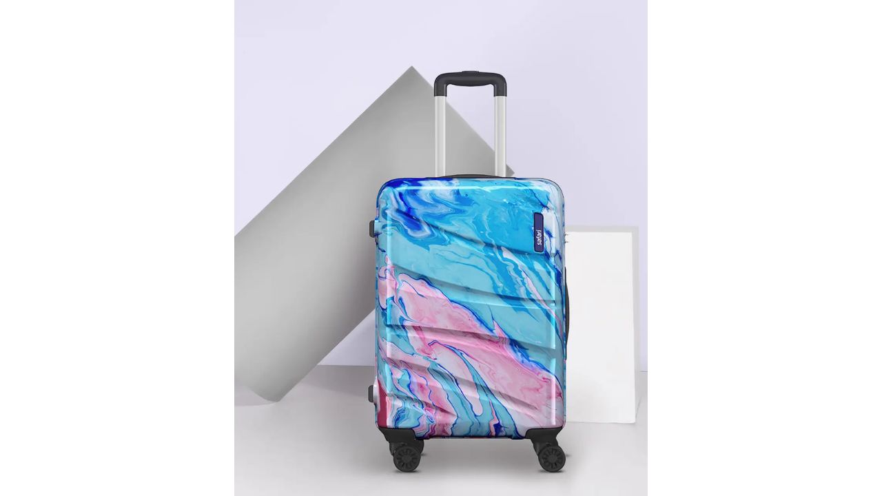SAFARI Hue 8 Wheels Printed Trolley Bag