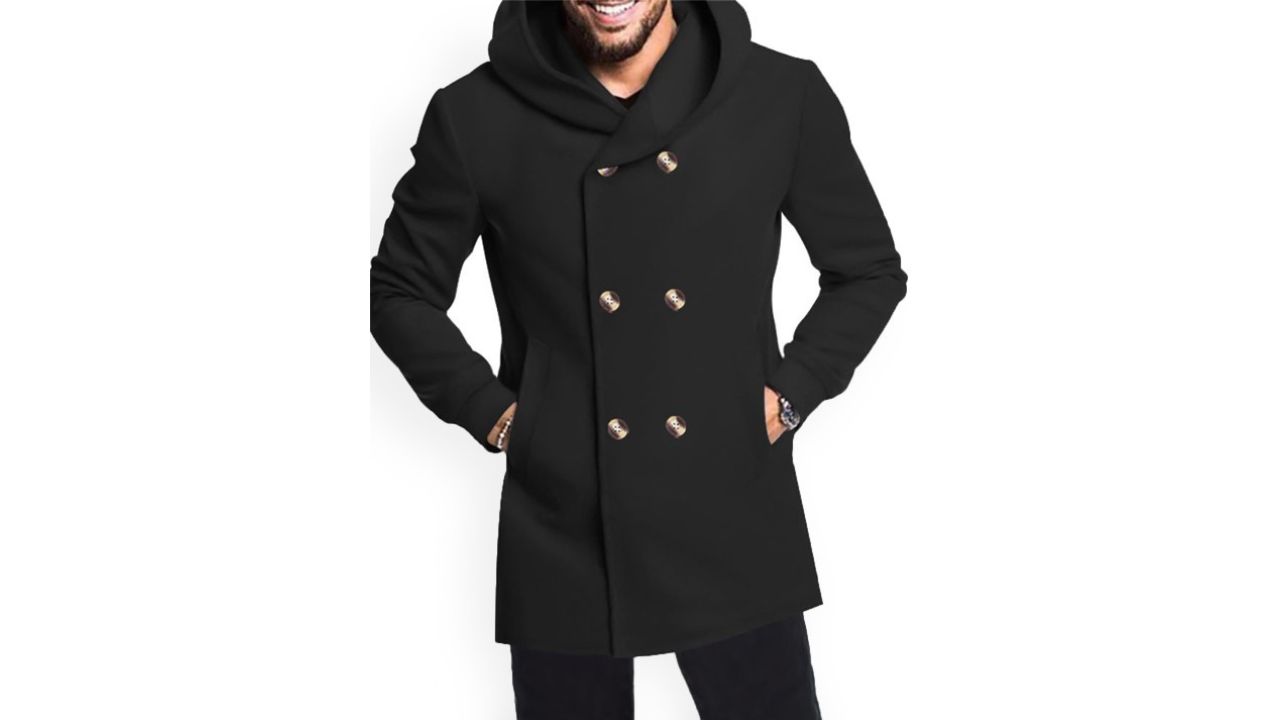 StyleCast x Revolte Men Stand Collar Overcoat