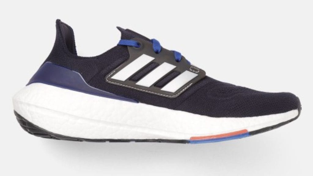 ADIDAS Men Navy Blue Woven Design Ultraboost 22 Running Shoes