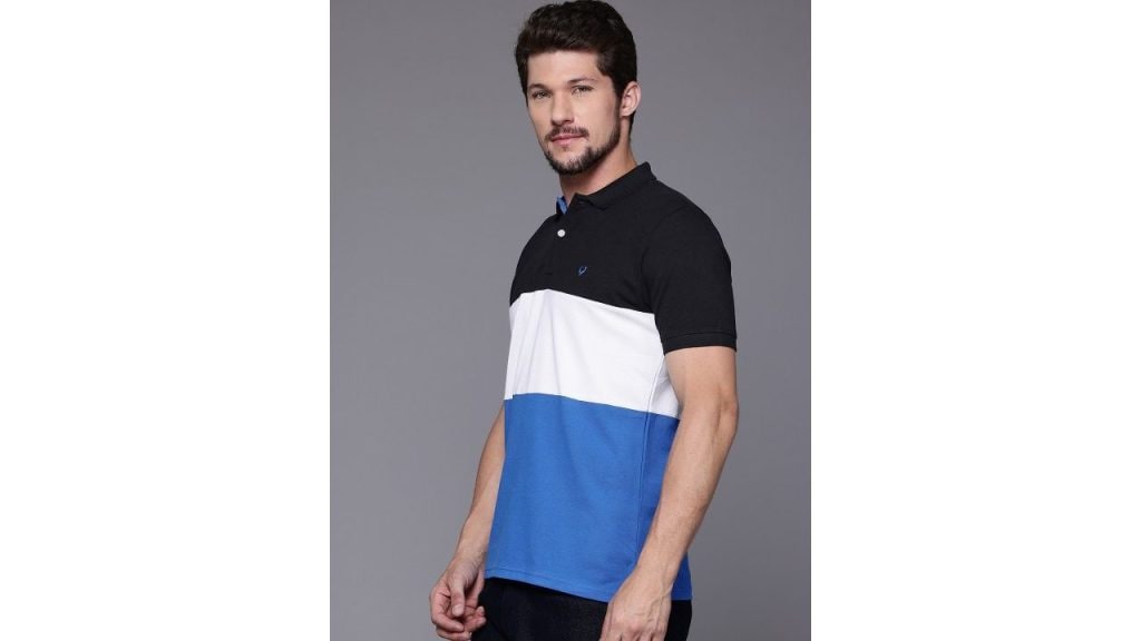 Allen Solly Colourblocked Polo Collar T-shirt