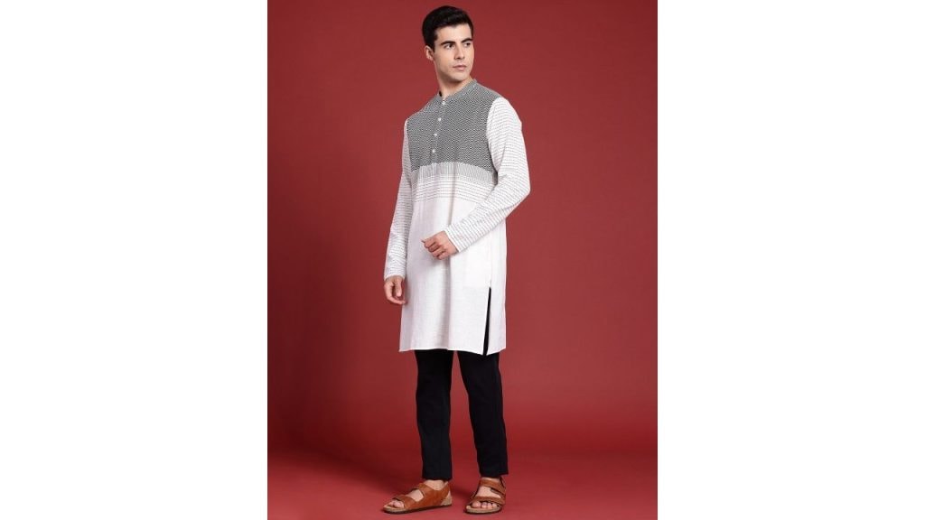 Anouk Pure Cotton Geometric Printed Straight Kurta